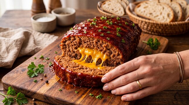 woman hands with bread