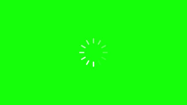 loading progress bar motion. Loading animation green screen. loading symbol buffering. Classic Spokes Radial UI HD
