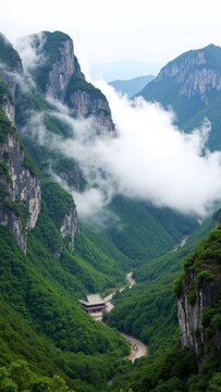 Majestic Lingshan Mountain in Shangrao China