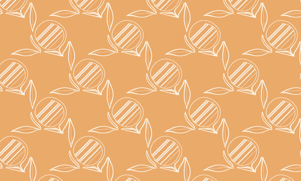 Peach and White Seamless Candy Wrapper Vector Pattern for Textile and Packaging
