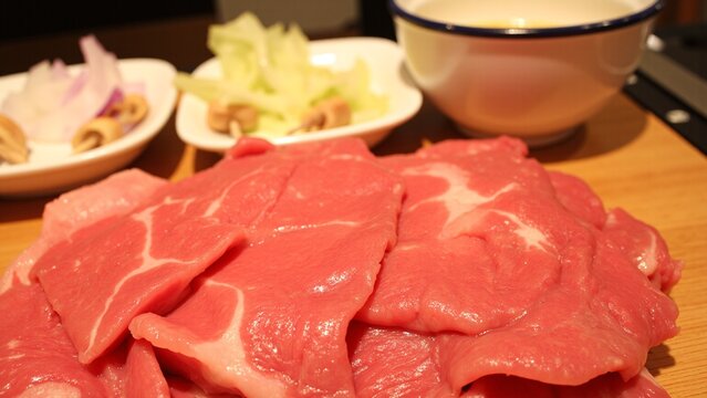 Fresh Raw Beef Slices for Shabu-Shabu