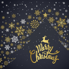 Naklejka premium Merry Christmas typography design vector