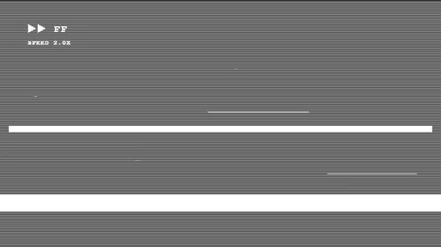 Video cassette recorder fast forward tape jitter for video overlay, high frequency VHS static streaks and analog motion artifacts