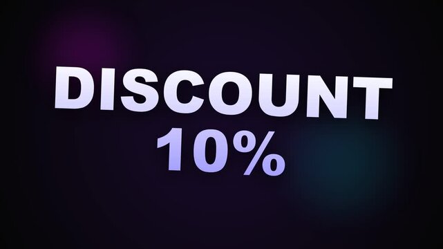 10 Percent Discount Sale Motion Graphic