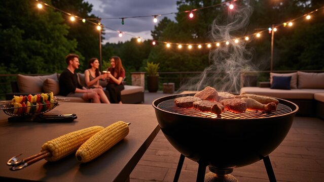 Backyard BBQ Party Night