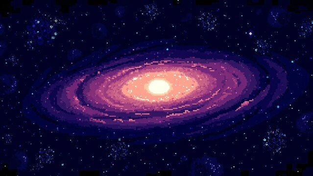 Retro Pixelated Nebula