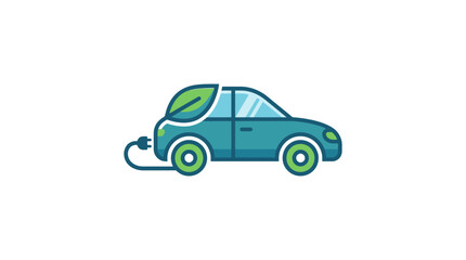 Naklejka premium Eco Friendly Electric Car Icon Illustration.