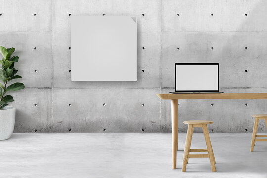 Canvas laptop png mockup transparent interior decoration