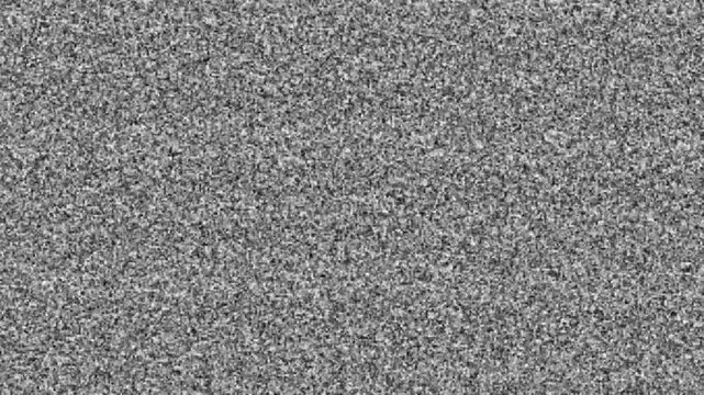 Old Retro TV - Static tv black and white noise caused by bad signal reception.