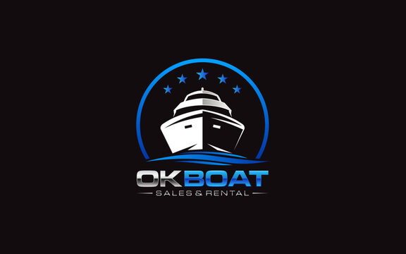 Illustration vector graphic of boat rental services logo design template