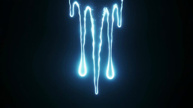 氷柱の先端から滴る光の雫