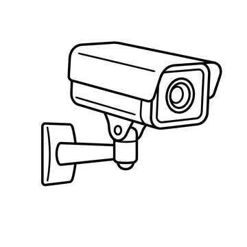 Security Camera Line Art
