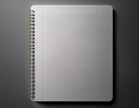realistic lined note paper blank gridded notebook papers for homework and exercises pads paper from a workbook with shadow image