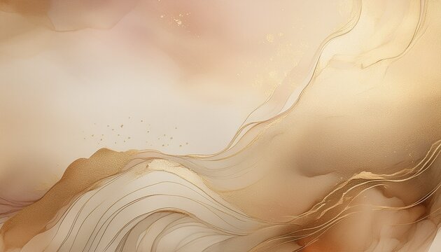 luxury watercolor backdrop featuring warm beige gradients soft pearl shine and vintage paper texture creating an elegant surface for premium graphic projects