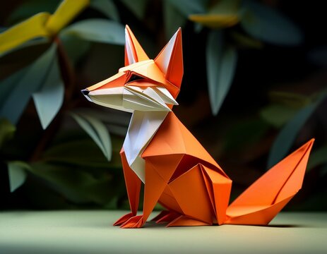 origami fox a detailed and colorful paper craft creation