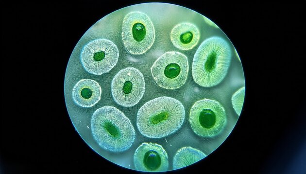 euglena protozoa under microscope