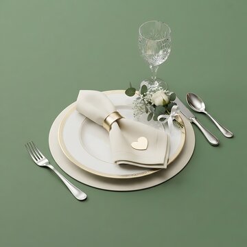 Elegant Wedding Table Place Setting Arrangement with Floral Decor and Fine China