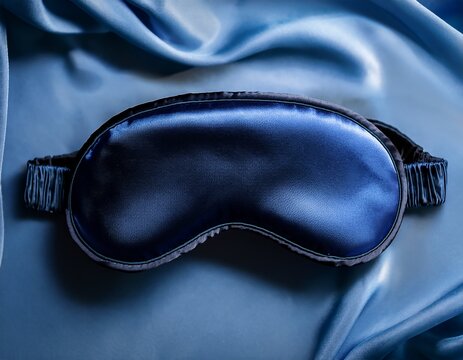silk sleep mask a luxurious dark blue silk sleep mask designed to promote restful sleep and block out light perfect for travel or home use offering comfort and relaxation for a peaceful slumber
