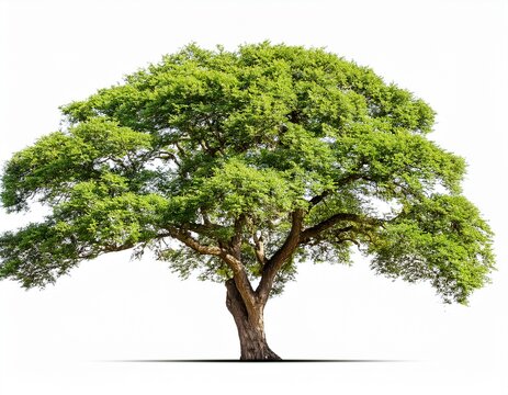 honey locust tree isolated on white background cut out