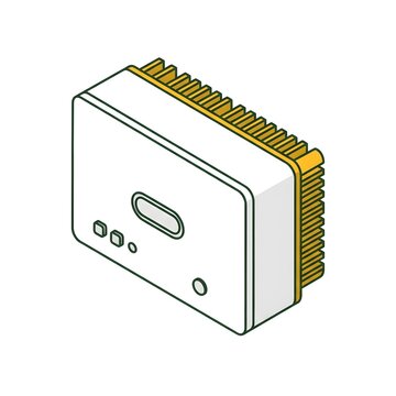 Isometric network router device icon