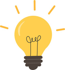 Yellow Light Bulb Idea Illustration © Moti