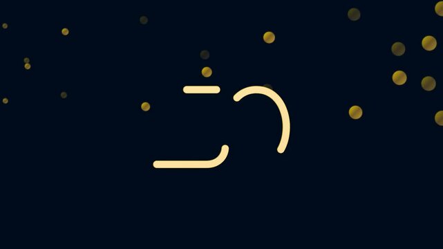 50th Golden Milestone Anniversary Number Animation with Candles
