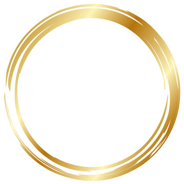 Golden Circle, golden border, golden wedding ornament, luxurious gold circle