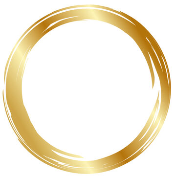 Golden Circle, golden border, golden wedding ornament, luxurious gold circle