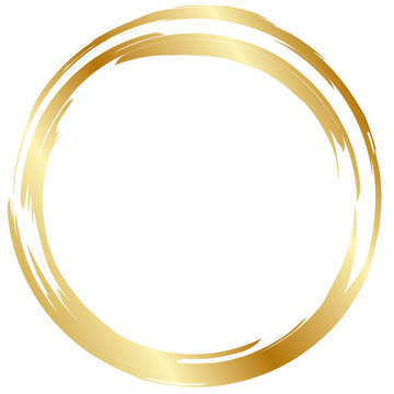 Golden Circle, golden border, golden wedding ornament, luxurious gold circle
