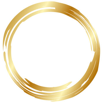Golden Circle, golden border, golden wedding ornament, luxurious gold circle