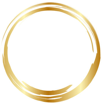 Golden Circle, golden border, golden wedding ornament, luxurious gold circle