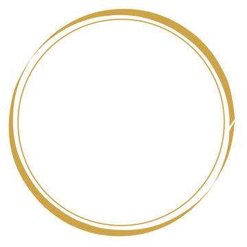 Golden Circle, golden border, golden wedding ornament, luxurious gold circle