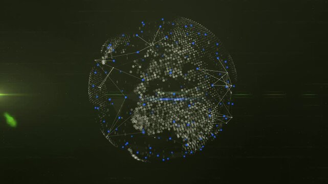 Digital global network communication motion graphic for IT service footage