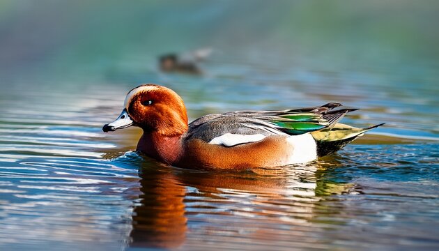 eurasian wigeon or european wigeon mareca penelope also known as the widgeon or the wigeon