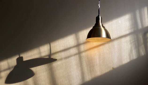 ceiling lamp with shadow on the wall