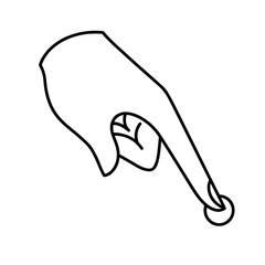 Obraz premium Hand pointing with index finger