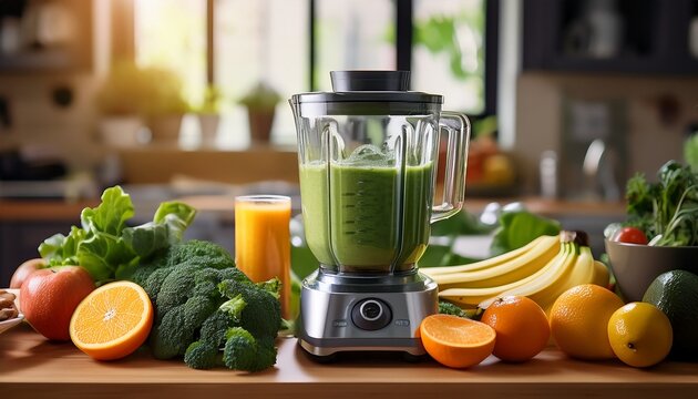 making a smoothie with fresh fruits and vegetables a healthy lifestyle choice that provides essential nutrients and a refreshing taste