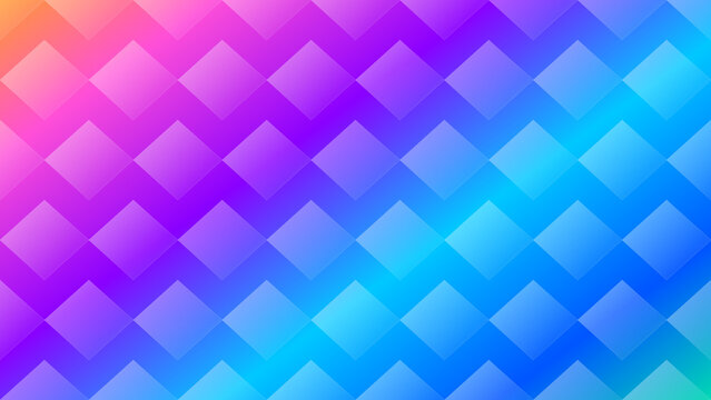Abstract geometric pattern with colorful gradient diamonds