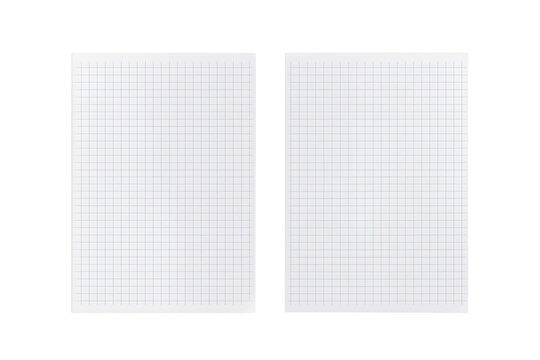 Set of three graph paper sheets