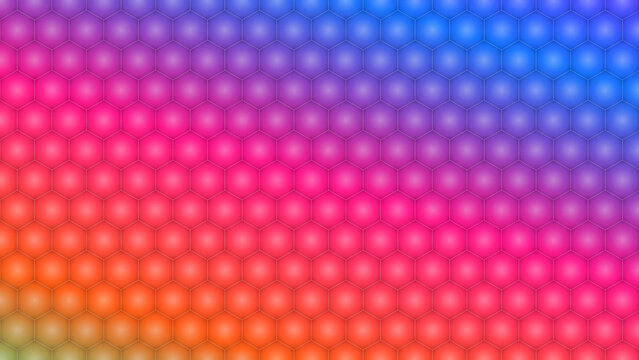 Abstract colorful hexagonal pattern background