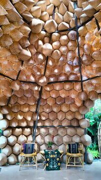 Bamboo handicrafts yield impressive creations. works of bamboo art.