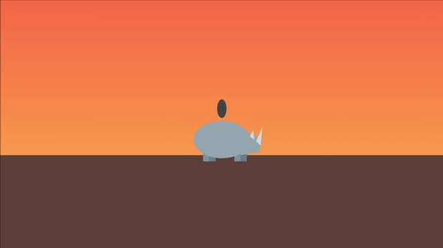 Rhino Graphic Animation for World Rhino Day Awareness