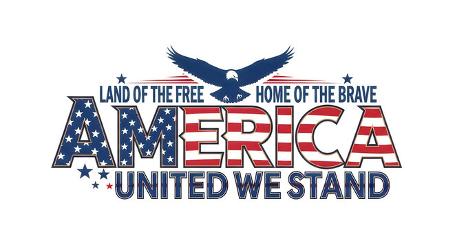 Patriotic america graphic design for celebrating veterans day and national independence holidays