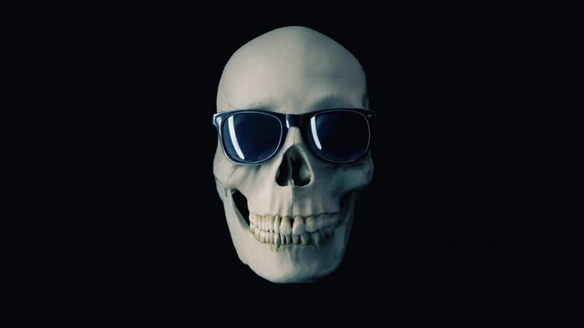 Talking Skull With Dark Glasses Loop