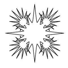 Fototapeta premium Abstract starburst shape with sharp points