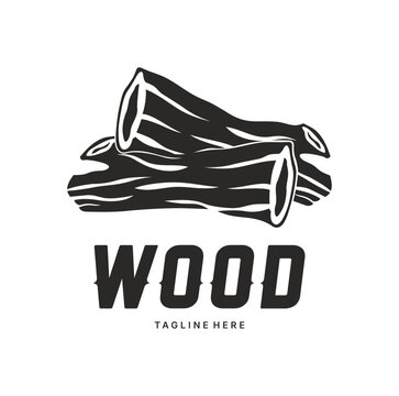 Wood Logo Design template Illustration Vector