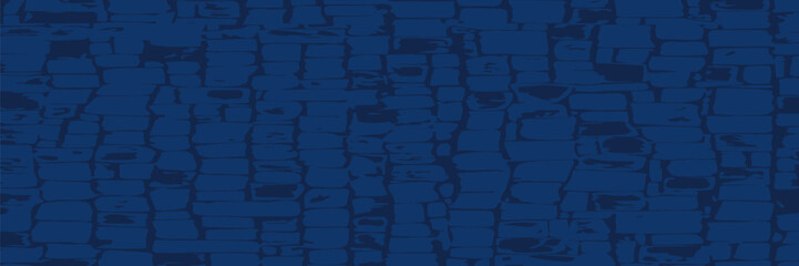 Obraz premium Blue Brick Wall Background With Textured Stone Pattern for Urban and Industrial Design.vector.art