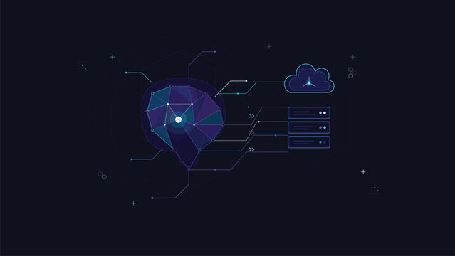 Digital brain with network connections and cloud storage