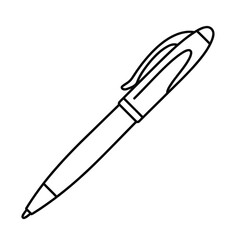 Obraz premium Outline of a ballpoint pen