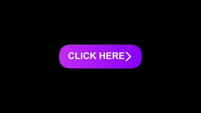 Purple Click Here Button Animation on Black Background